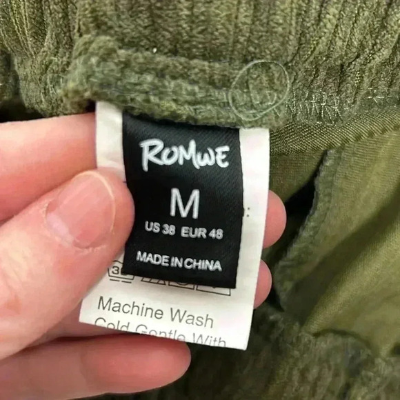 Green size medium corduroy pants  romwe - Picture 5 of 7